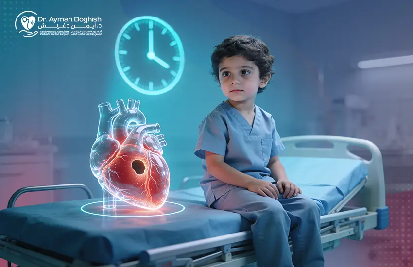 كم تستغرق عملية ثقب القلب للأطفال وما العوامل التي تؤثر على مدتها؟